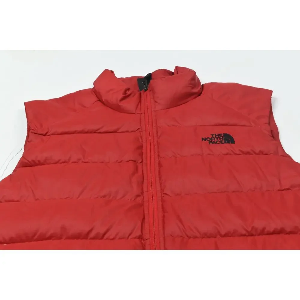 The North Face Down 550 Puffer Vest Mens XL Red Full-Zip Insulated Hiking